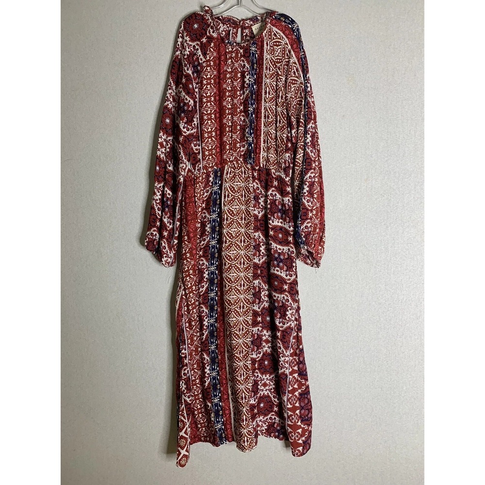 Hayden Girls Maxi Dress Girls XL Red Patchwork Paisley Boho Cottagecore Layering